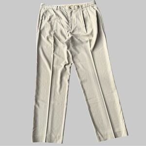 Tommy Bahama Tan Colour Silk Blend Trouser Dress Pants